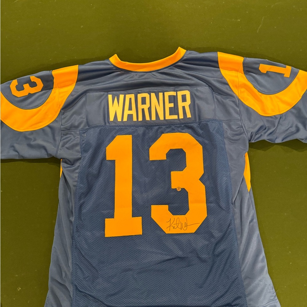 Signed Kurt Warner Rams #13 jersey - Picture 1 of 4